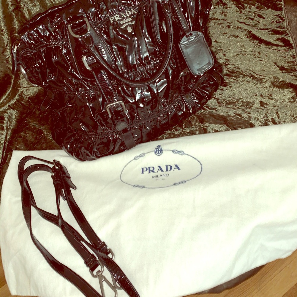 Prada Gauffre black tote bag